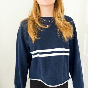 Brandy Melville Navy Striped Sweatshirt